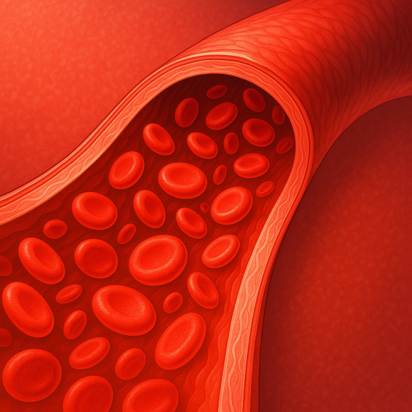 Healthy flow from the heart and lungs to the organs